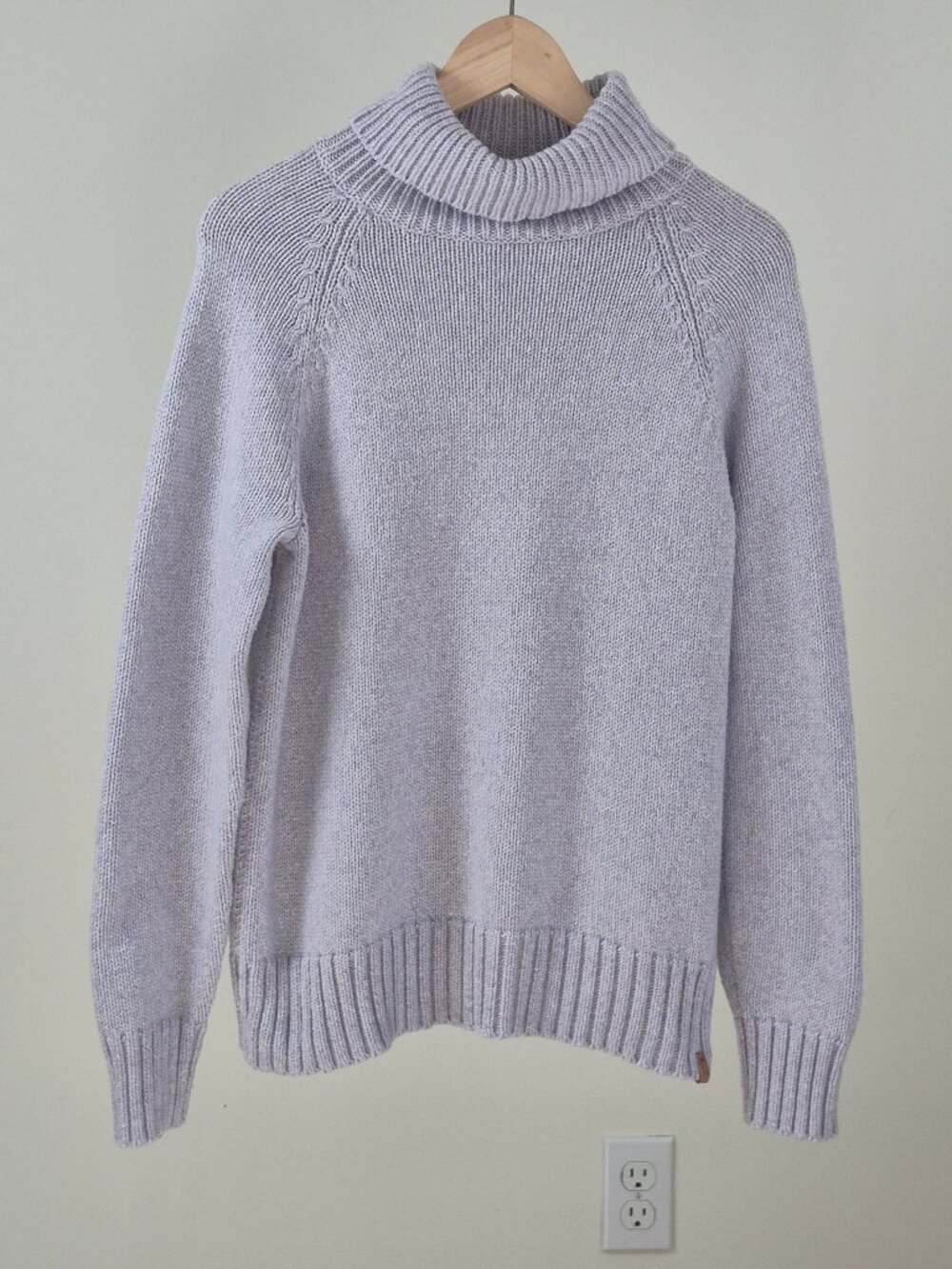 Tentree Highline Wool Turtleneck Sweater Womens M Organic Cotton Chunky Knit